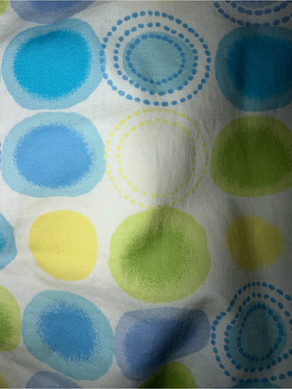 Rafaella A-Line Skirt in White with Blue and Green Dot Pattern - Picture 4 of 5